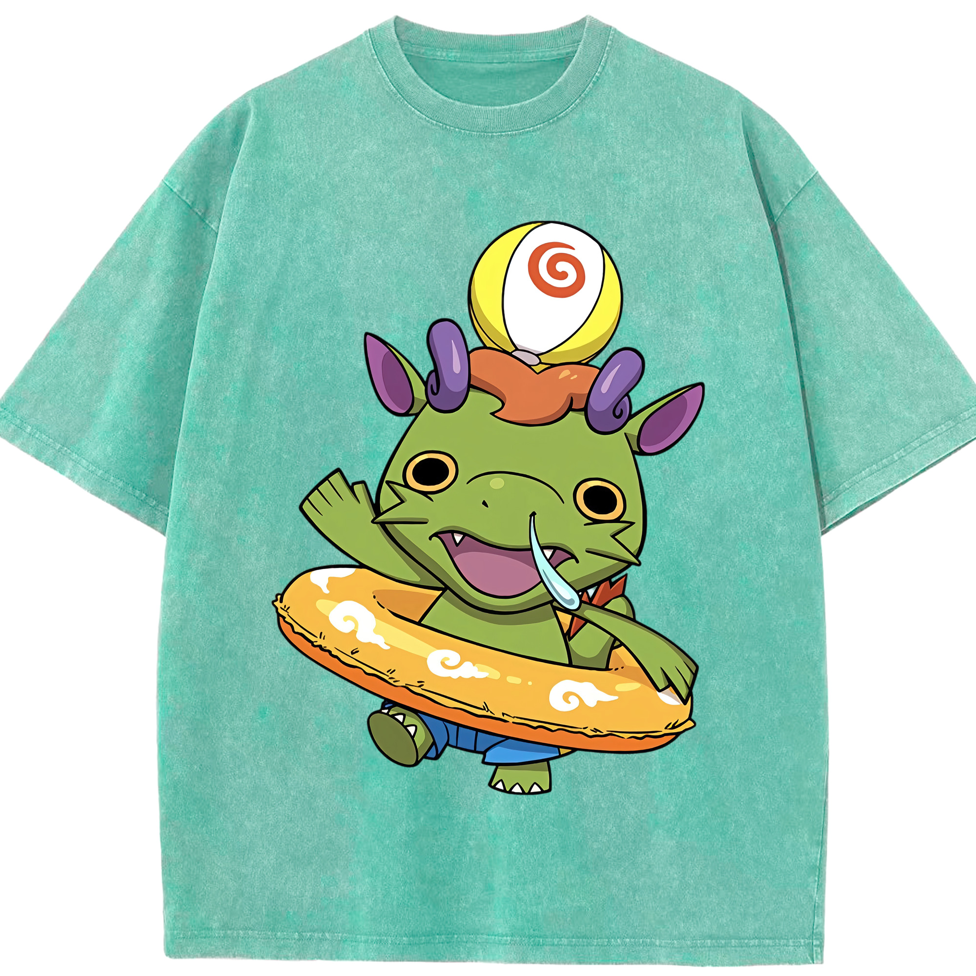 （画像用） 妖怪ウォッチ Yo-kai Watch 綿100% ヴィンテージ風 半袖Tシャツ（フロントプリント）